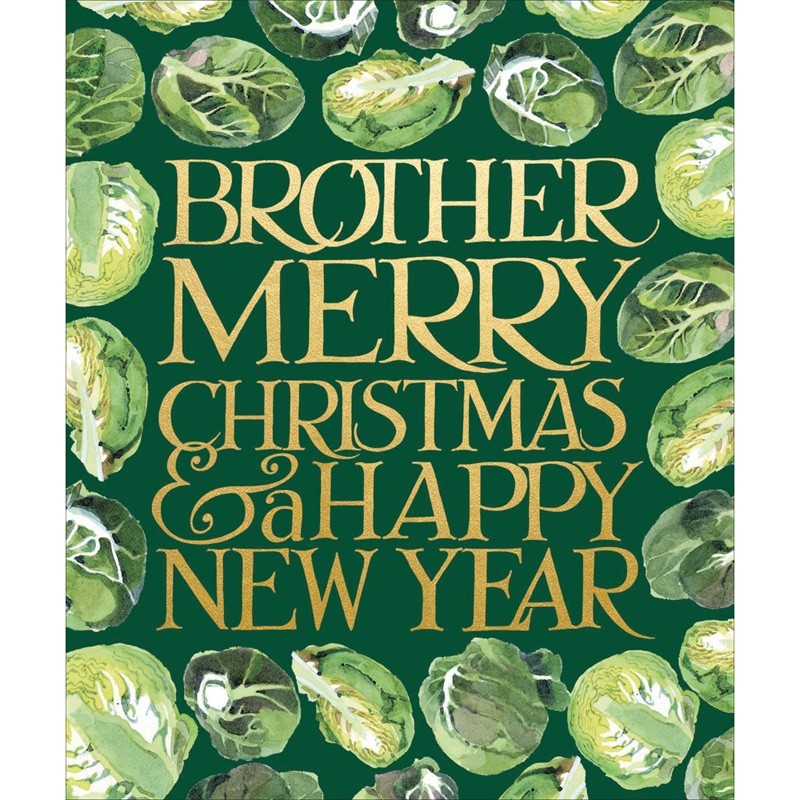 Woodmansterne x Emma Bridgewater Brussels Sprouts Brother Christmas Card