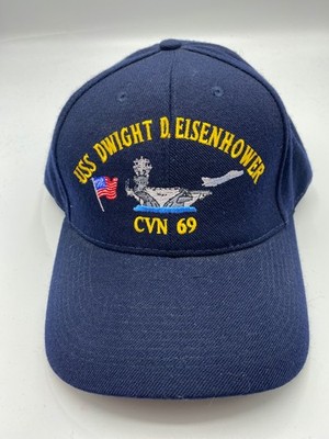 The Corps USS Dwight D. Eisenhower CVN 69 Logo Blue Baseball Cap Hat One Size