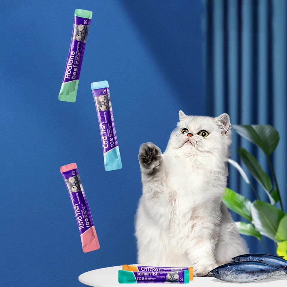 Katzen Nassfutterbeutel salzarm proteinreich Gewichtszunahme Fleischsuppe Katzenstreifen