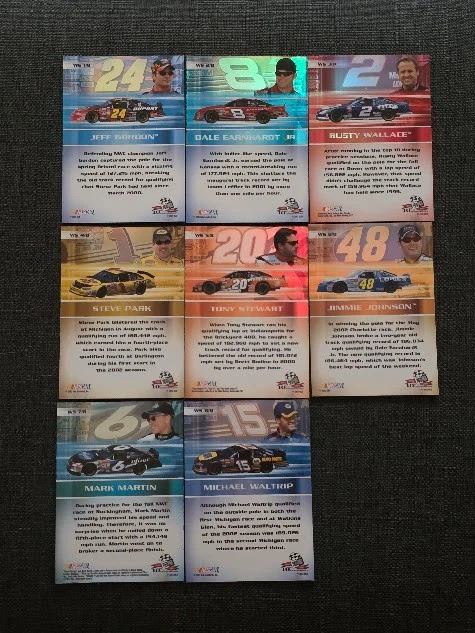 2003 Press Pass Eclipse Warp Speed NASCAR Racing Insert Set (8) Jeff Gordon - Image 2 of 2
