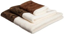 Zambia Animal Print 3 Piece Towel Set, Classic Luxury Contemporary Decor