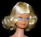 Vintage Barbie Midge Doll OOAK Reroot Platinum Blonde & Living Splendor Dress