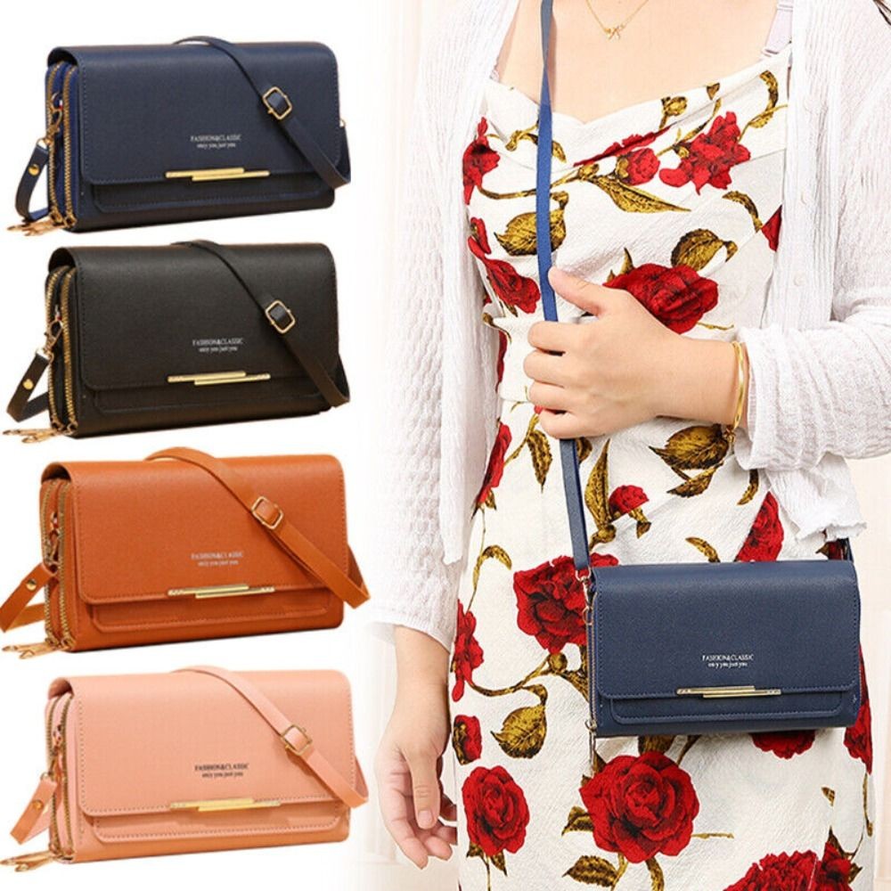 Retro PU Leather Wallet Handbag Messenger bag Cross Body Women Shoulder Bags