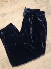 EUC J Crew Womens 0 Petite Pants Velour Velvet Joggers Pullup Black Trousers