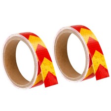2 Roll Reflective Tape 10 Ft x 1-inch Safety Tape Reflector Arrow Yellow Red
