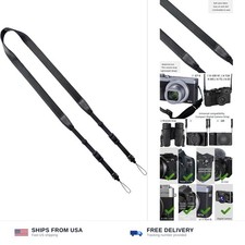 Camera Neck Strap/Thin Camera Strap or Binoculars Strap Black