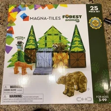 New MAGNA-TILES Forest Animals 25 Piece Magnetic Construction Set Magna Tiles