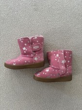 UGG Classic Short II Pink Stars Boots Toddler Size 4/5
