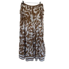 tropical print maxi Tiered Tropical Botanical Print Maxi Skirt or Dress — listing 3