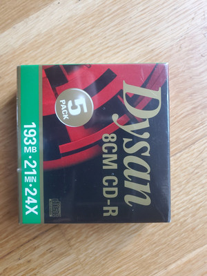 Dysan 8cm Pocket CD-R 193MB 21min 24x Blanko CDs 5er Pack Konvolut Neu Versiegelt