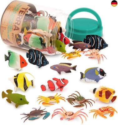 Terra 60-teilig Tierfiguren Sammlung Fische und Meerestiere Spielzeug Set ?