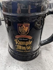 Vintage Rumple Minze Peppermint Schnapps Ceramic Large Black Mug