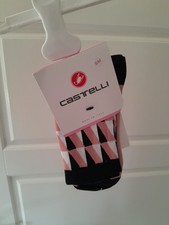 Image of Castelli Cycling Pendio Cycling Socks S/M Black, Pale Pink,  White 