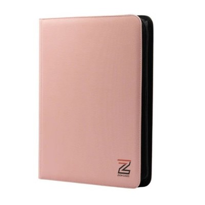 Zion Cases Diamond Texture Toploader Binder Pink 9 Pocket Trading Card Album