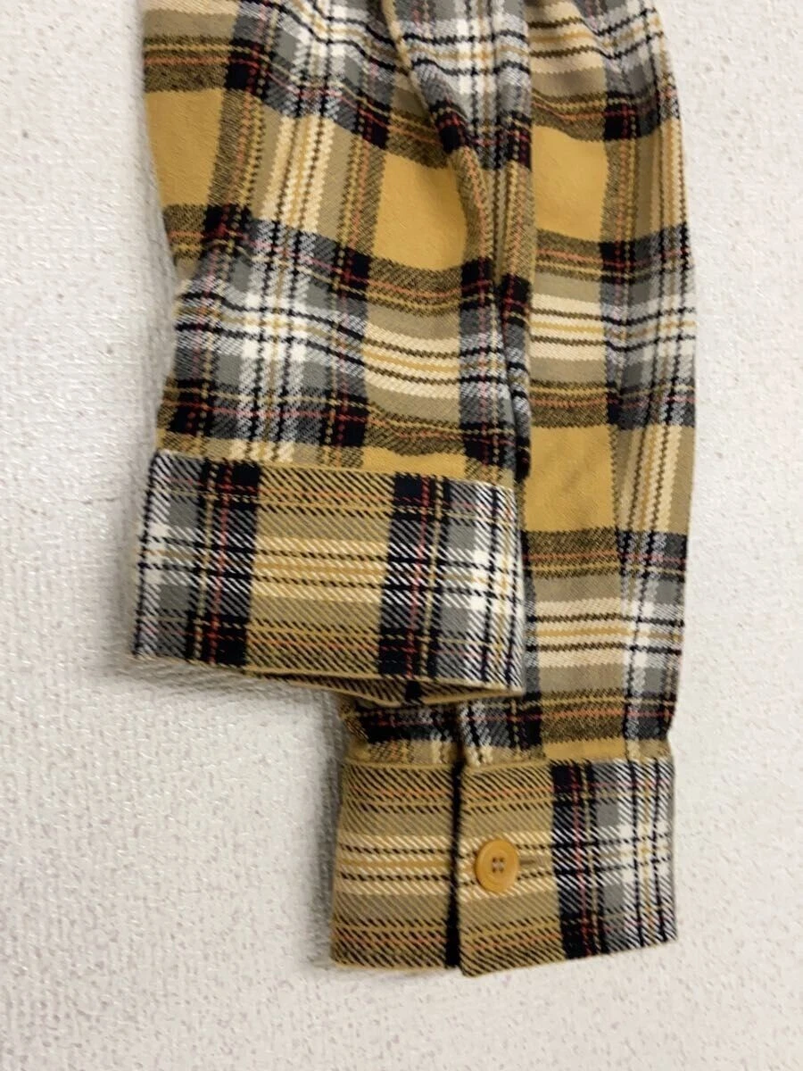 Felpa con cappuccio BURBERRY M cotone giallo check usata