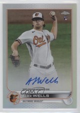 2022 Topps Chrome Rookie Auto Refractor 358/499 Alex Wells #RA-AW Auto gy2