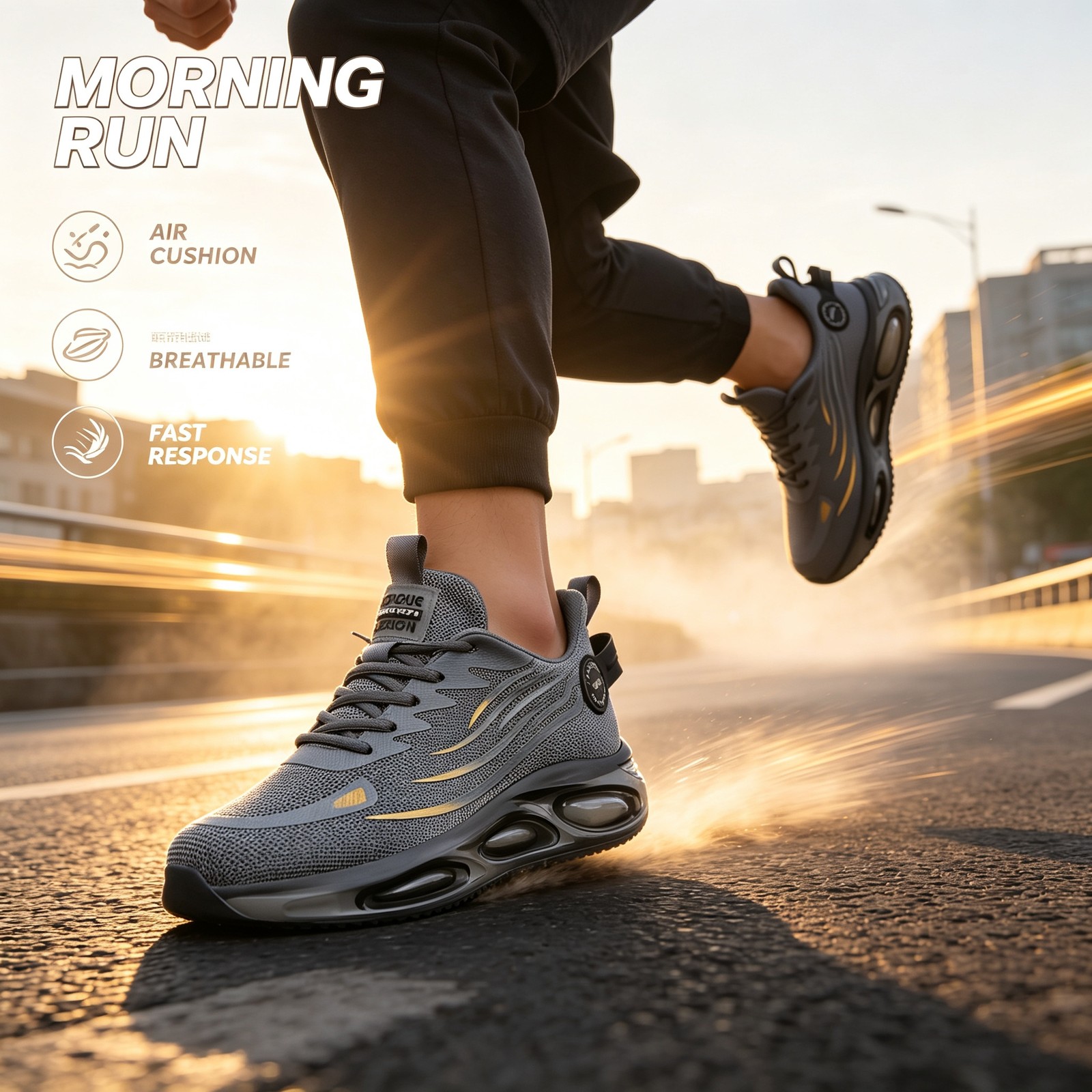 Men's Outdoor Athletic Jogging Sneakers, Running Sports Shoes for Tennis Gym