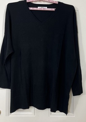 Amazon Essentials Pullover Sweater Lightweight V Neck Long Black Size 5X