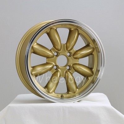 4 PCS ROTA WHEEL RB 15X7  4X100 25 57.1 RYL  GOLD