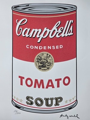 Andy Warhol Campbell's Tomatensuppe Handsignierter Lithograph Kunstdruck