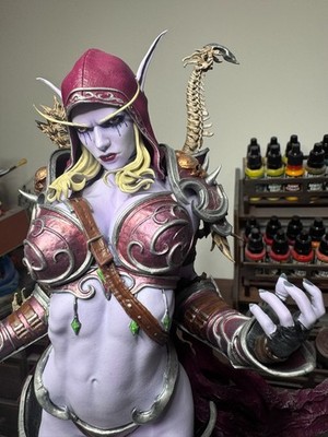 Sylvanas - WoW - Figur Resin Print 14K - PAINTED/UNPAINTED 1:6