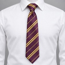 Harry Potter Gryffindor Tie Burgundy Gold Striped Hogwarts Costume 51in Youth