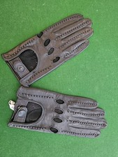 Vintage Driving Gloves Black Leather Made In Romania Size 6.5 NEW 33
