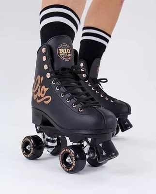 Rio Roller Rose Black Skates Factory 2nd - NEW FREE POST AUS