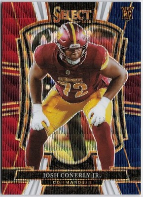 2025 Panini Select #187 Josh Conerly Jr. Tri-Color Prizm #/299 RC Rookie