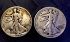 1941 1943 Walking Liberty Silver  Half Dollars