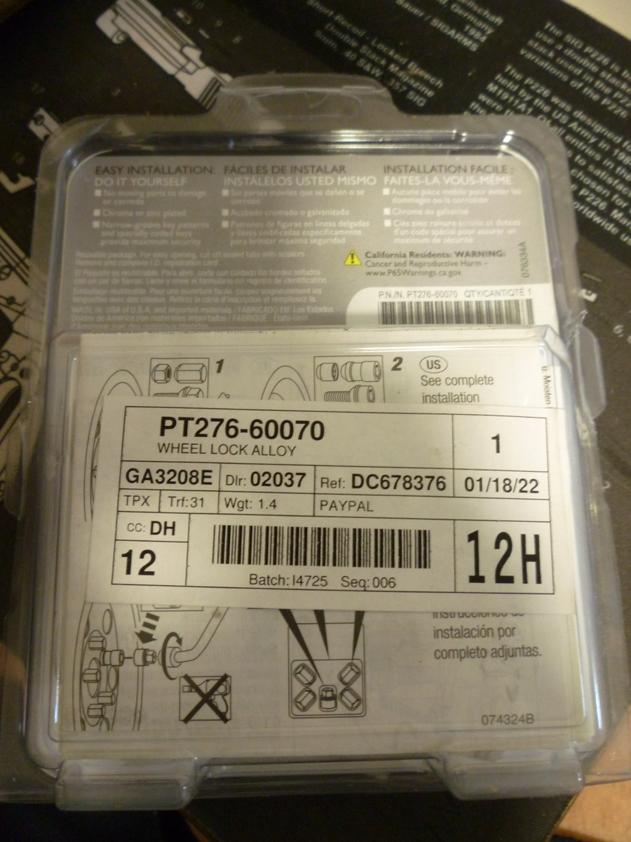 Alloy Wheel Locks Fits 365 Models OEM Toyota Pt276-60070 for sale