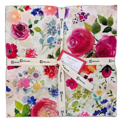 Clothworks - Fleur de Rose 10'' Squares by Sue Zipkin 42 pcs