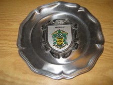 Vintage Arolsen Pewter?? Plate gesgesch Angel Emblem