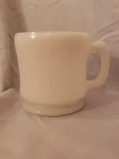Vintage Hazel-Atlas Glass Company Heavy Footed White Milk Glass Coffee Mug