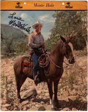 Vintage 1940s Monte Hale Autographed Note Pad Cover, 7 movies listed on back