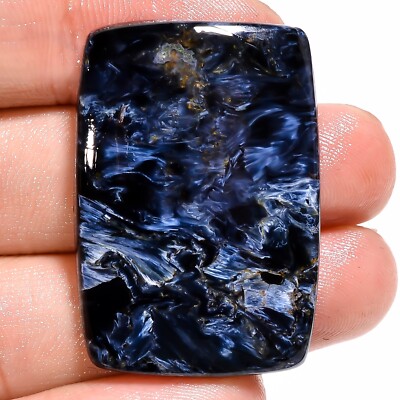 58.40CT 26x37x6mm Natural Grey PIETERSITE Cushion Cabochon Untreated stone BC-63