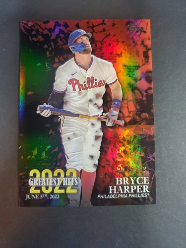 Bryce Harper [Black] #22GH-12 2023 Topps 2022 Greatest Hits card