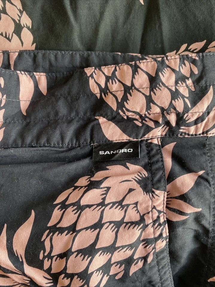 Conjunto de traje de natación Sandro para hombre con bolsillos forrados negro/rosa Foto 4 de 4