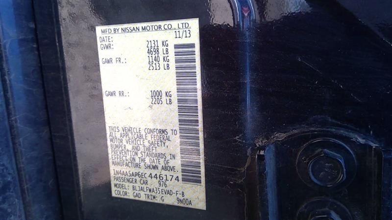 Roof Glass Single Glass Panel Sunroof Fits 12-14 MAXIMA 714626