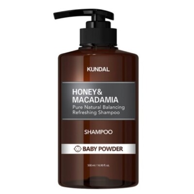 KUNDAL Honey & Macadamia Natural Shampoo Baby Powder 500ml K-Beauty