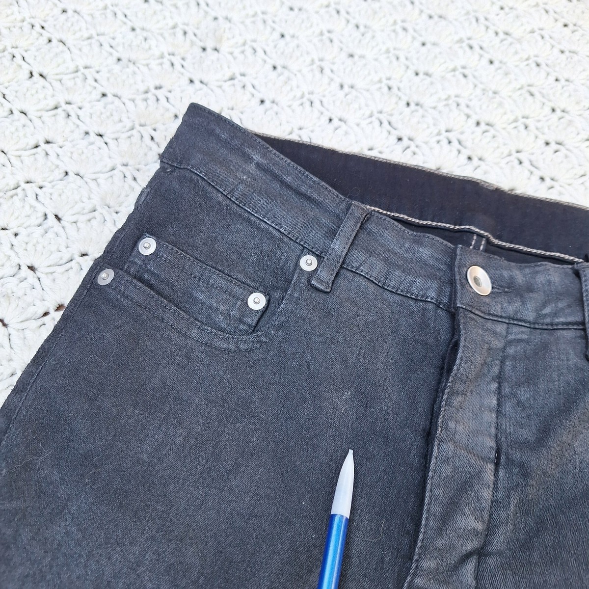 証明書付き‼️Rick Owens Tyrone cut Jeans 28 Denim Tyrone Cut Pants in Black – SVRN