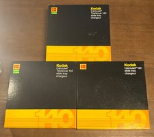 Lot Of 3 Vintage Kodak Carousel Transvue 140 Projector Slide Trays Original Box