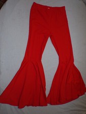 Vintage 1970s Extra Wide Leg Polyester Pants Flared Disco Hippie M / L 30" - 34"