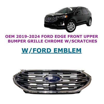 #ad 2019 2020 2021 2022 2023 2024 Ford Edge front upper bumper grille CHROME $300.00
