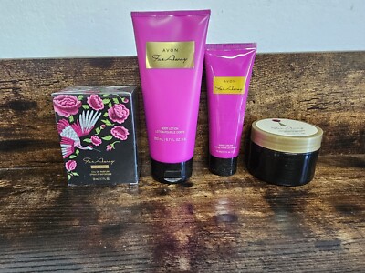 Avon Far Away Lot Of 4 Intense Eau De Parfum, Body Lotion, Hand Cream Skin Softe
