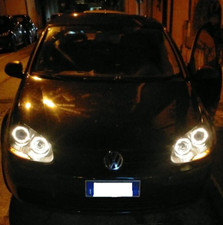 Coppia Fari Fanali Anteriori Tuning Golf 5 V 1k 10.2003 -  2009 Neri ANGEL EYES