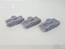 Japanese Shinhoto Chi-Ha tanks x3, 15mm 1/100 scale 3D printed resin