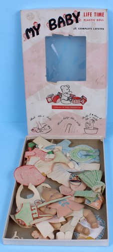 DeJOURNETTE MFG CO. "MEIN BABY" LEBENSLANGE KUNSTSTOFFPUPPE "PAPIER", DIE BADEN KANN - Bild 12 von 12