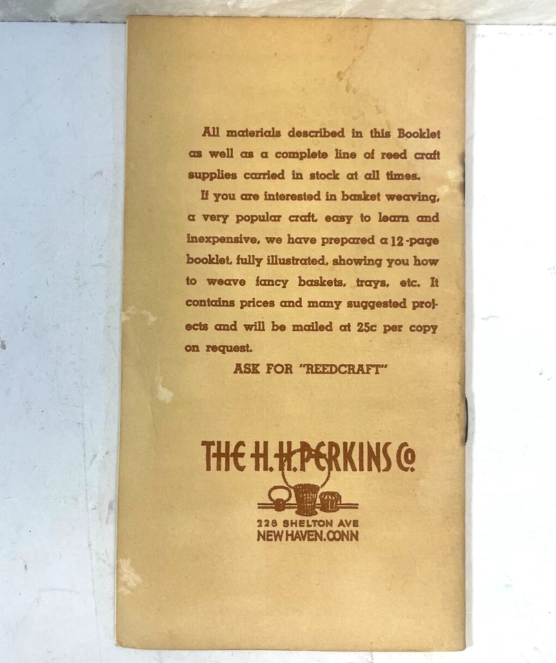 Vintage Instructions in Methods of Seat Weaving - H.H. Perkins Pamphlet - Image 2 of 4