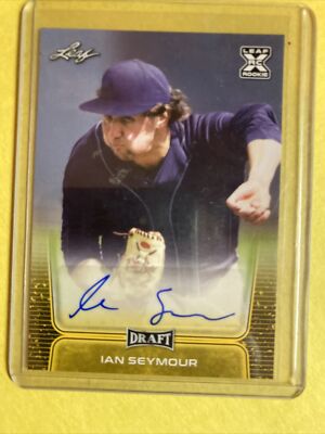 2020 Leaf Draft Auto Gold Ian Seymour #BA-IS1 Auto - Tampa Rays 2nd Round DP